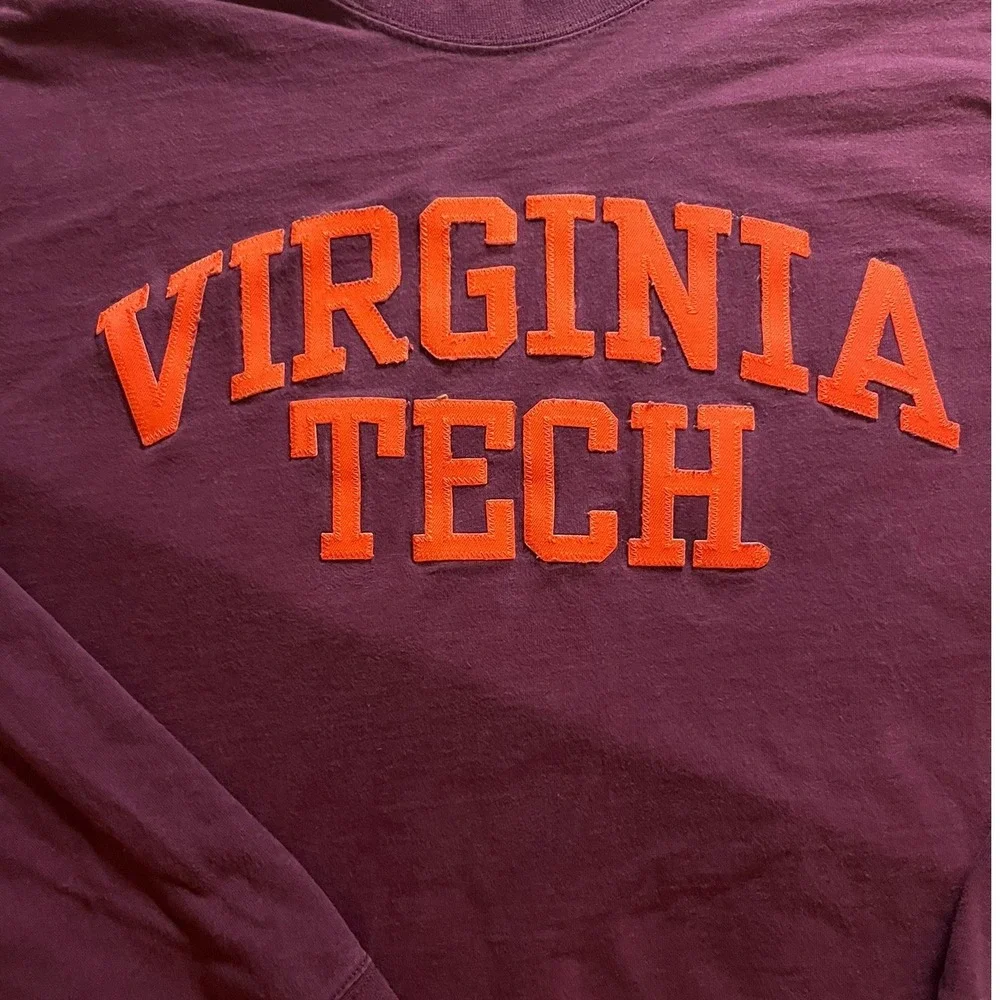 Vintage Jansport Virginia Tech Long Sleeve Shirt Mens Large Maroon VT Hokies